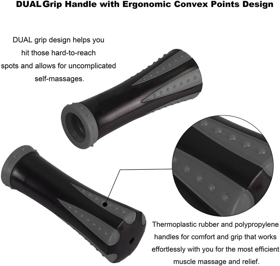 YANSYI Professional 9-Roller Deep Tissue Massage Stick - Portable Muscle Recovery Roller for Athletes, Relieves Post-Workout Soreness & Leg/Back Pain - Portable Physio Tool (Purple)