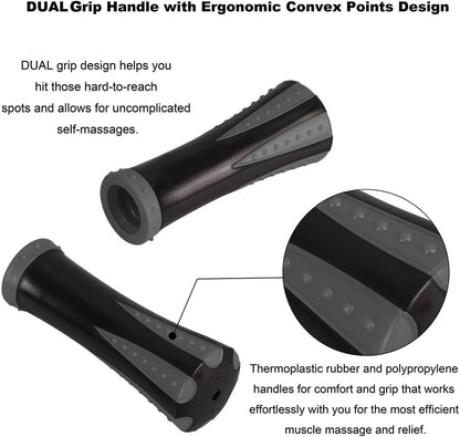 YANSYI Professional 9-Roller Deep Tissue Massage Stick - Portable Muscle Recovery Roller for Athletes, Relieves Post-Workout Soreness & Leg/Back Pain - Portable Physio Tool (Purple)