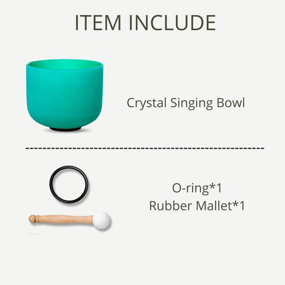 8 inch White C Note Root Chakra Quartz Crystal Singing Bowl, for Healing Mindfulness Meditation Yoga Sound Baths, with Rubber Mallet O-ring