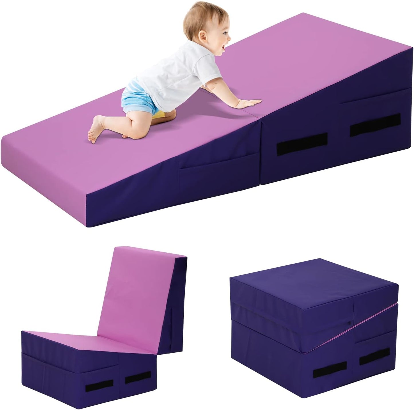 Gymnastics Wedge Mats for Tumbling,48x24 Inch Gymnastics Cheese Mat with Non-Slip,EPE Foam for Exercise,Tumbling,Yoga