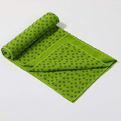 IBL-Yoga Towel, Hot Yoga Mat Towel - Sweat Absorbing Non-Slip for Hot Yoga, Pilates and Workout, 24x72 inches with Grip Dots (Purple)