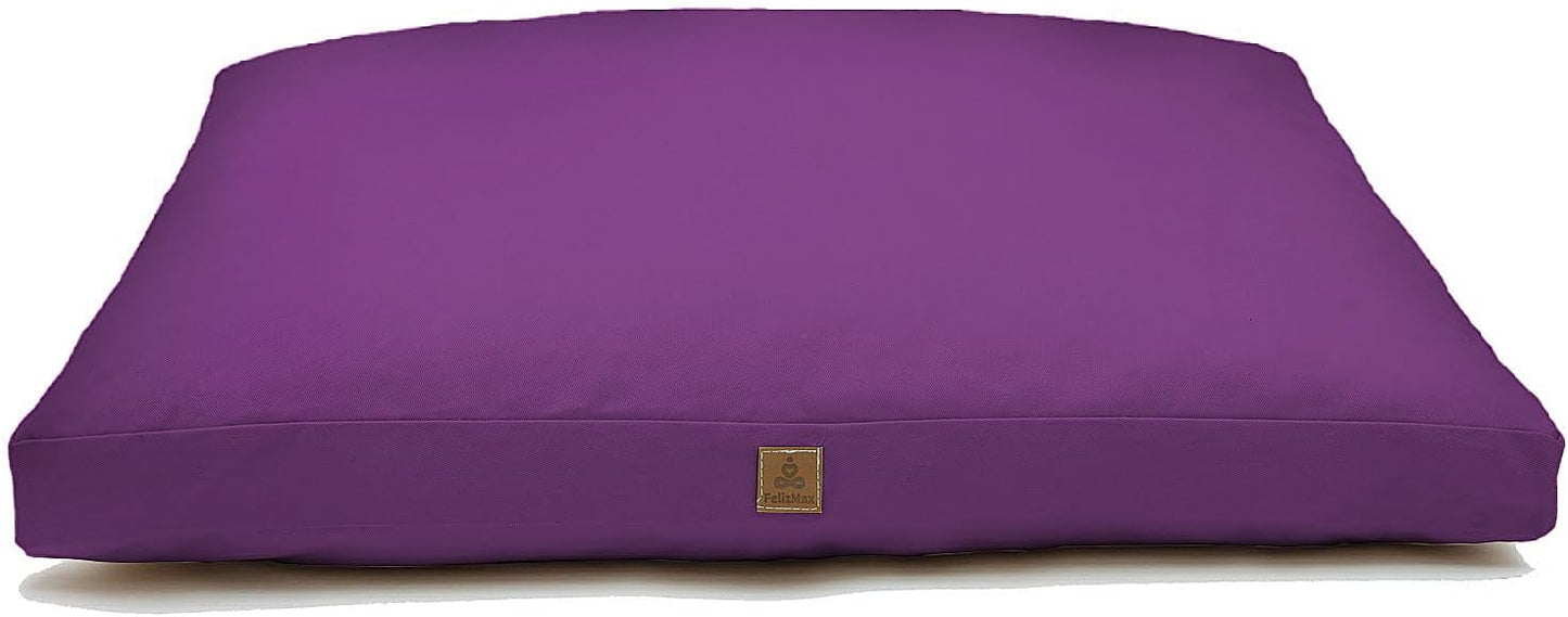 Zabuton Meditation Mat (36"×28"×3") Luxurious Meditation Cushion for Kneeling Sitting Large Floor Pillow Zafu/Bench-Washable Cotton Cover 100% Organic Cotton Filling (Green)