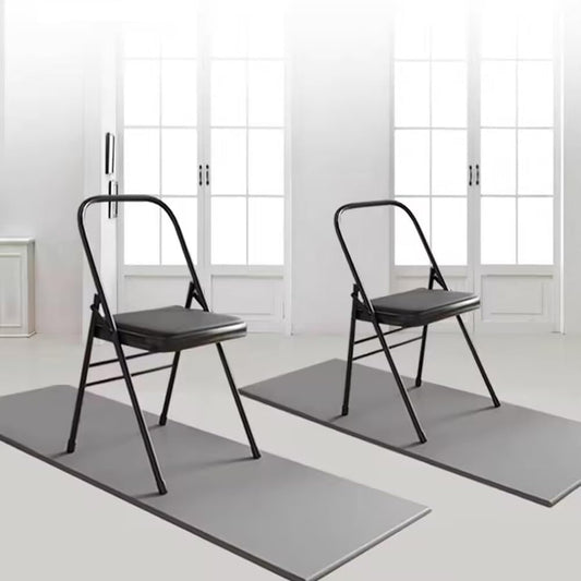 Pilates Yoga Chair,Premium Backless Metal Yoga Chair,Iyengar Auxiliary Chair Suitable for A Variety of Yoga Practices,Black