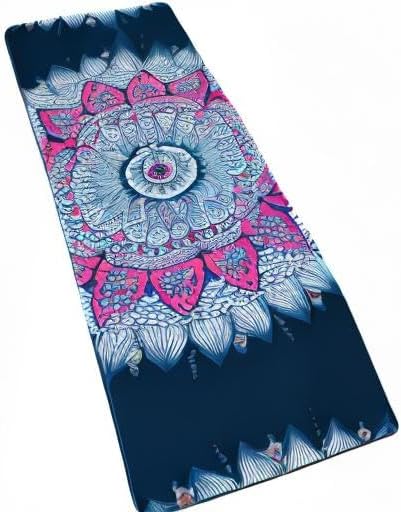 nuveti Yoga Mat Print Extra Thick TPE Non Slip Fitness Exercise Mat with Carrying Bag,72"x24" Extra Thick 6MM Exercise & Workout Mat for Yoga, Pilates Fitness and Floor Exercises - Colors A