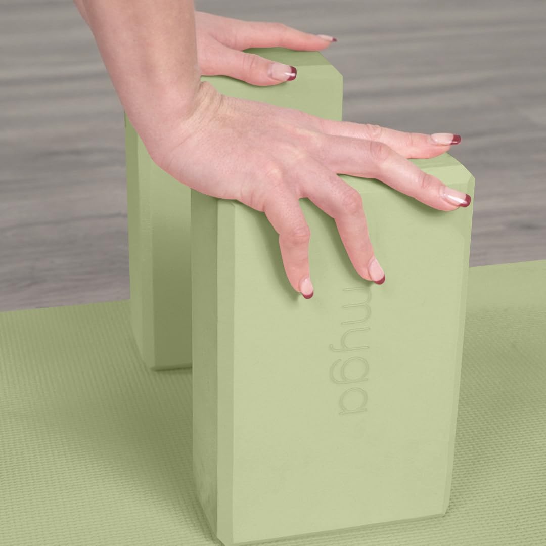 MYGA Yoga Block,Lightweight EVA Foam Yoga Brick,High Density Non-Slip Block for Yoga Poses, Pilates, Balance and Flexibility