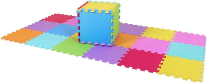 meiqicool Foam Play Mat Thick Soft EVA Interlocking Foam Floor Mats Children Yoga Exercise Multi Jigsaw Puzzle Blocking Board Kids Playmats Play Grey 18 Piece L