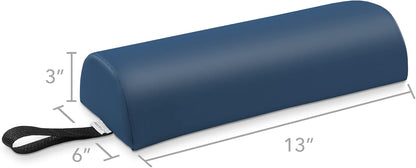 Saloniture Half Round Neck Massage Table Bolster Pillow Pad - 13 x 6 x 3 Inch - Black