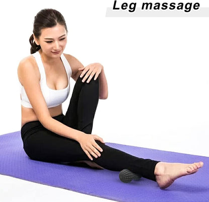 SELEWARE Peanut Massage Ball, Peanut Double Lacrosse Massage Roller Ball for Back Neck Shoulder Spine Legs Hips, Deep Tissue Peanut Roller Ball Trigger Point Muscle Massage Ball, Black