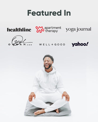 Mindful & Modern Zabuton Meditation Mat - Cotton Filled Yoga and Meditation Pad - Zabuton Meditation Cushion for Kneeling and Sitting Support - Large Rectangular Sitting Floor Pillow for Bench or Zafu