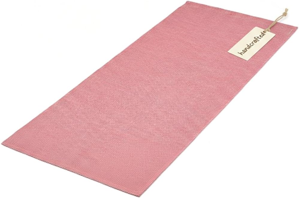 LFH Home Handmade Cotton Yoga Mat Cotton Rug picnic mat For Exercise, Workout, Fitness - Perfect Heavy Quality Eco Friendly Natural Cotton Woven Reversible Yoga Mats for Men & Women - 72x26 Inch.