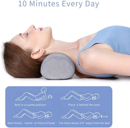 Bespilow Small Neck Roll Pillow,Say Goodbye to Neck Pain, Cervical Memory Foam Pillow for Tension Muscle Relief, Contour Support, Shoulder Pain Relaxer with Breathable Pillowcase, Odorless