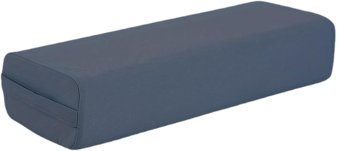 Vaveren Yoga Bolster Pillow Meditation Pillow,Breathable,Professional,Rectangular,with Carry Handle for Relaxation Restorative Yoga, Dark blue