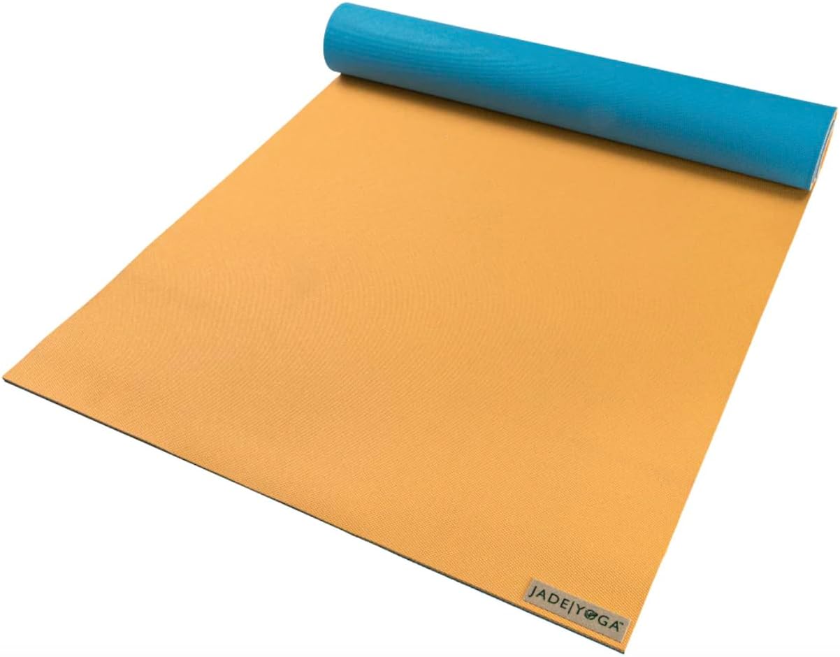 JadeYoga Harmony Yoga Mat, Natural Rubber, Multiple Colors Available, 24W x 68/74L x 3/16 Inch Thick, 5 Pounds