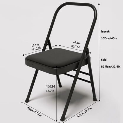 Yoga Auxiliary Chair Freestanding Inversion Chair Backless Yoga Chair Folding Balance Training Yoga Stool for Yoga Studios Offices Conference Rooms
