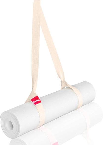 Yoga Mat Straps 2 in 1 - Cotton - Adjustable anti-slip straps for yoga, pilates, stretching, for carrying mats