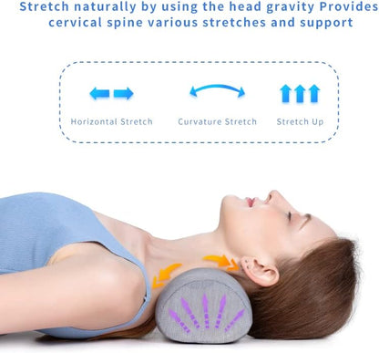 Bespilow Small Neck Roll Pillow,Say Goodbye to Neck Pain, Cervical Memory Foam Pillow for Tension Muscle Relief, Contour Support, Shoulder Pain Relaxer with Breathable Pillowcase, Odorless