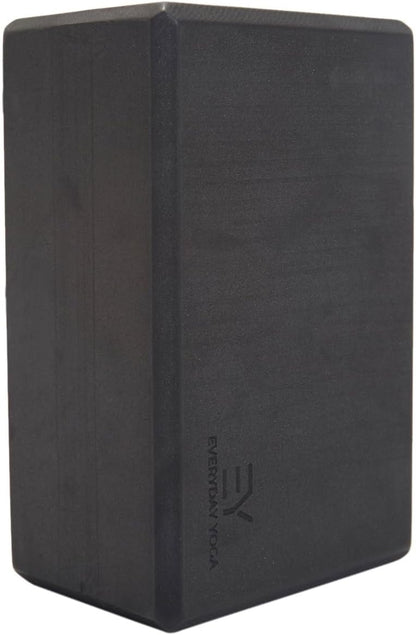 Everyday Yoga Premium Foam Block - Non-Slip High-Density Yoga Block for Balance, Stability & Stretching, EVA Foam Support, Multi Colors (Single Block)