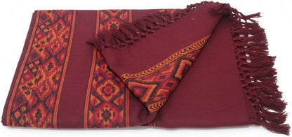 Handloom Wool Meditation Shawl, Oversized Wrap Throw, Gift for Men and Women
