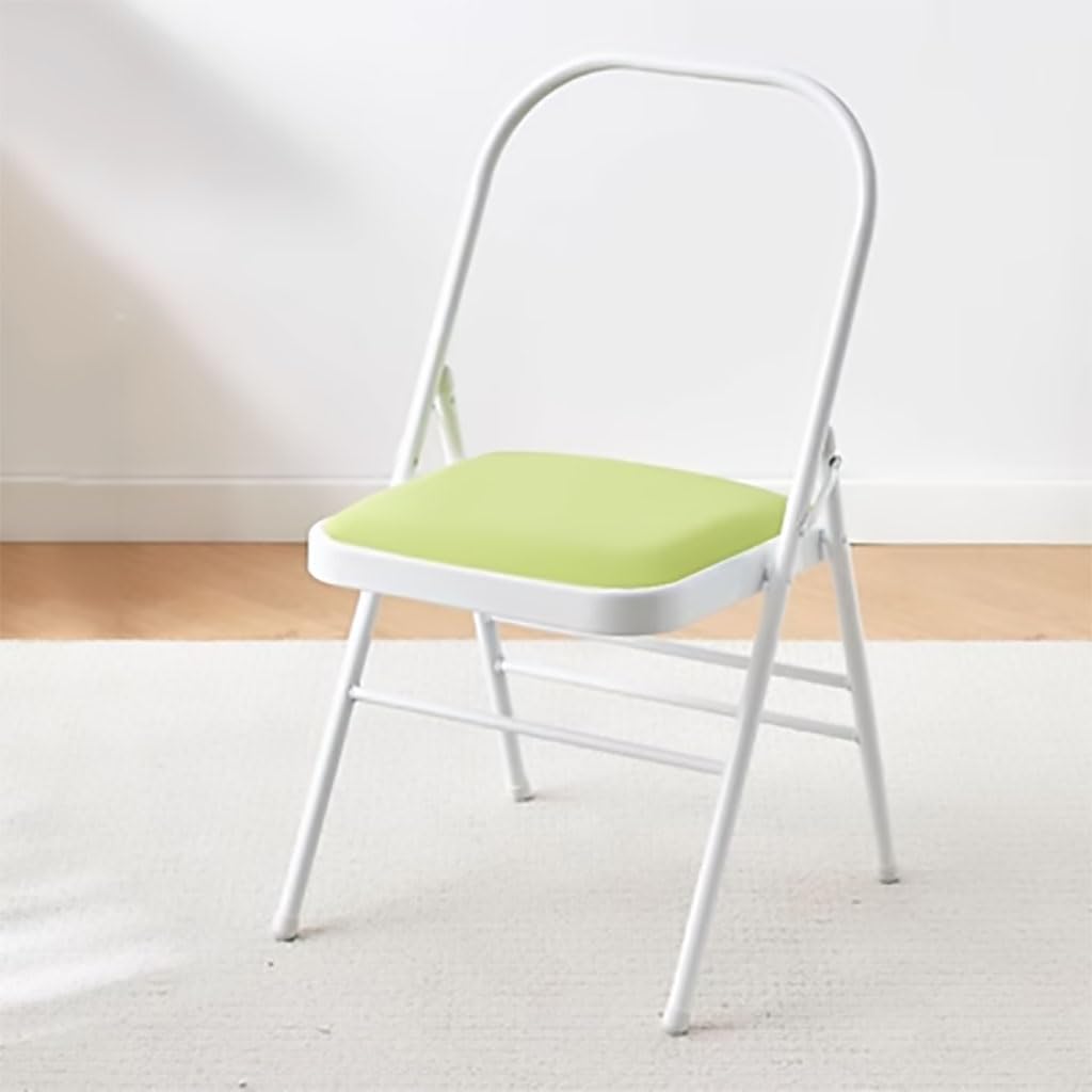 Pilates Yoga Chair,PU Leather Backless Yoga Chair,Front and Rear Three-Beam Design,Folding Yoga Chair, Iyengar Yoga Chair,Adult Yoga Chair