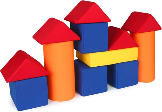 Foam Blocks for Toddlers 1-3, 12 PCS 5.5 inch Foam Soft Cubes for Kids, Colourful Building Blocks, Stacking Block Sets, Throwing Toys
