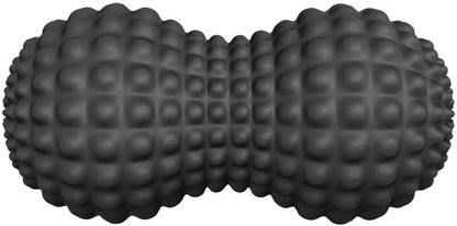 SELEWARE Peanut Massage Ball, Peanut Double Lacrosse Massage Roller Ball for Back Neck Shoulder Spine Legs Hips, Deep Tissue Peanut Roller Ball Trigger Point Muscle Massage Ball, Black
