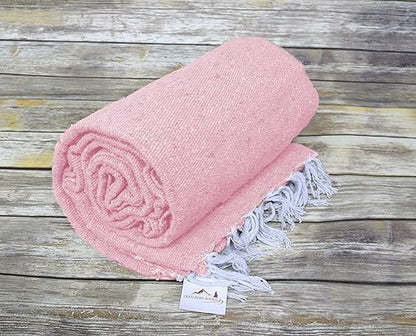 Open Road Goods Bulk Handmade Solid Color Yoga Blankets - Thick Mexican Blankets or Throws - Made for Yoga! (12 Pack, Black)