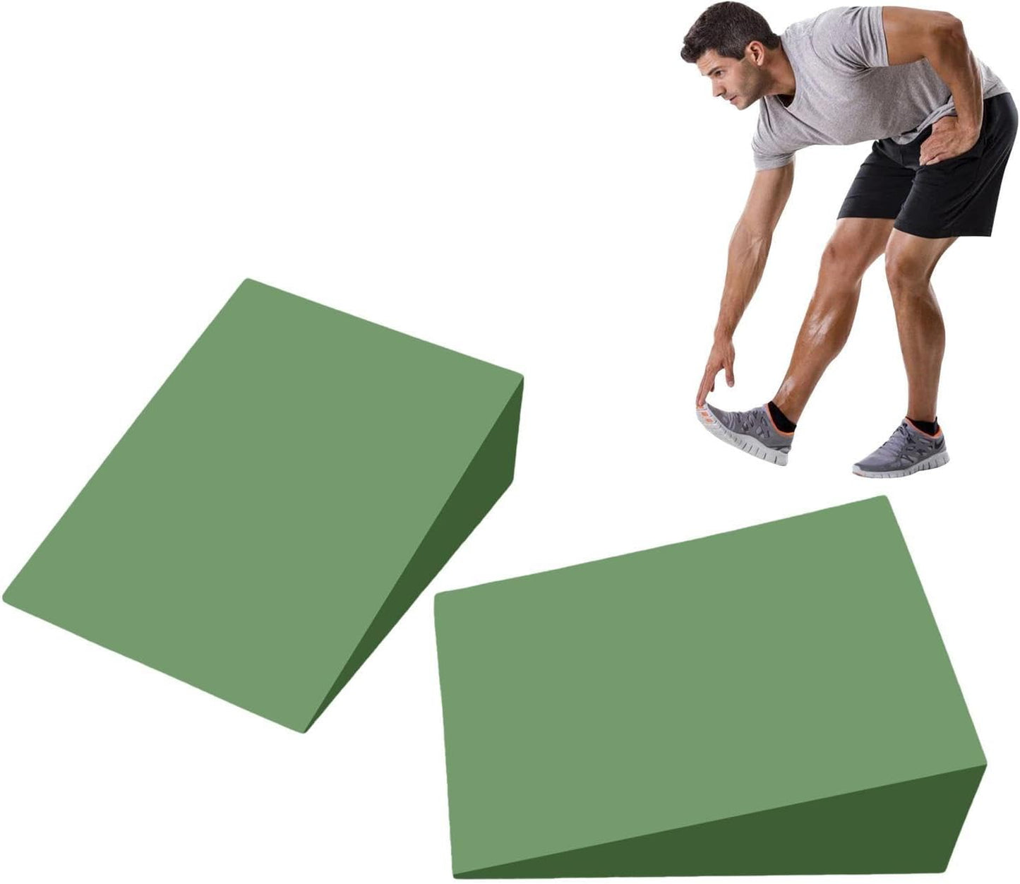 Slant Board for Calf Stretching, Portable Non-Slip Heel Elevated Squat Wedge Lightweight Yoga Foam Wedge Slant Board Trainer for Men and Women Slant Board for Squats for Knees Over Toe