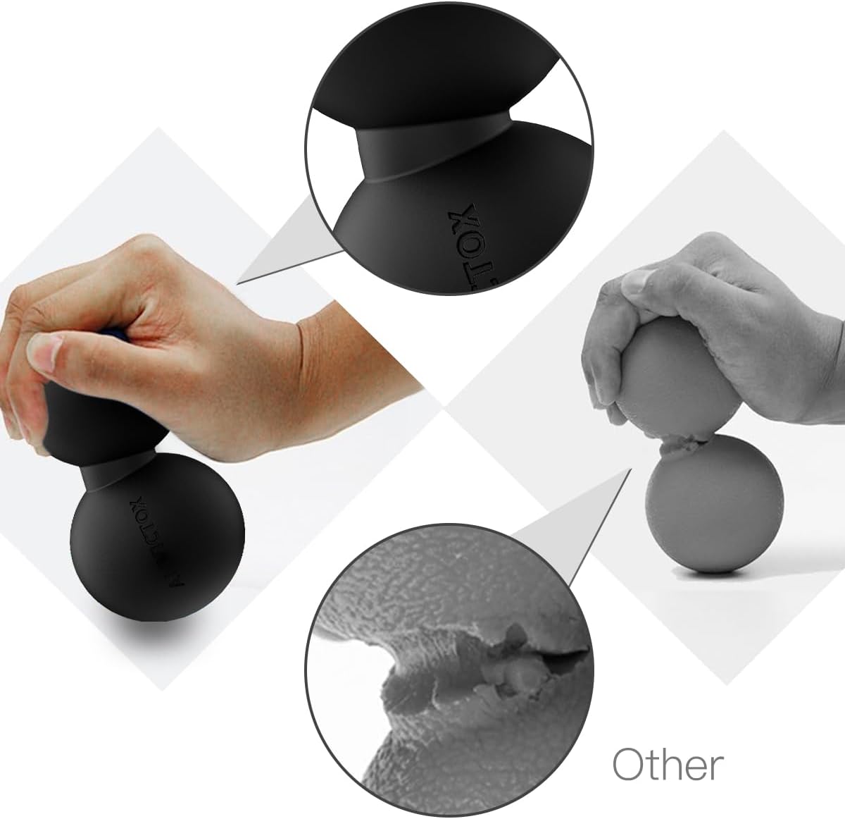 Peanut Massage Ball,Double Lacrosse Ball for Neck and Back,Medium Density Myofascial Release Massager Ball for Deep-Tissue Massage Muscle Knots Yoga Therapy(Purple)