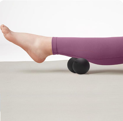 Peanut Massage Ball,Double Lacrosse Ball for Neck and Back,Medium Density Myofascial Release Massager Ball for Deep-Tissue Massage Muscle Knots Yoga Therapy(Purple)