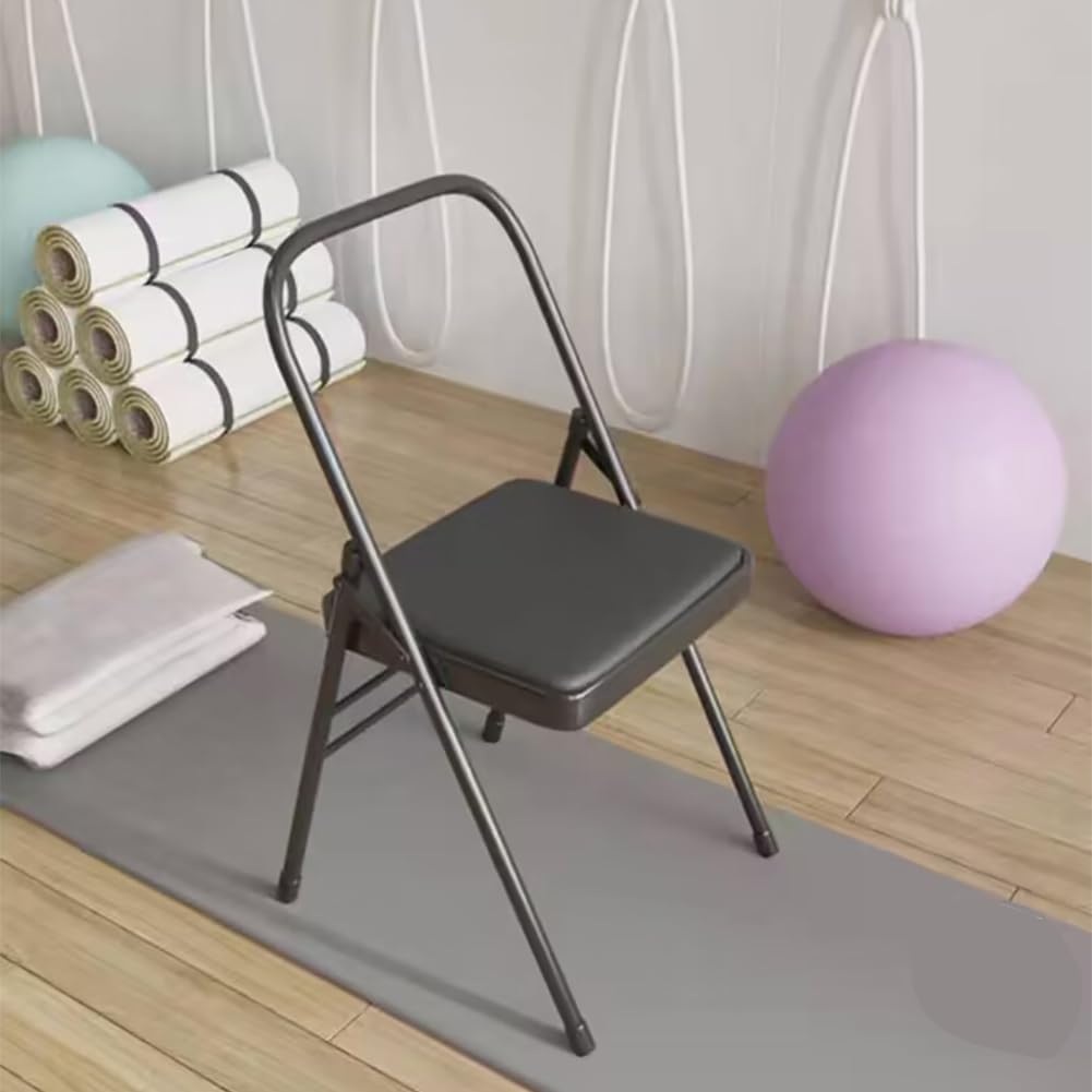Backless Yoga Chair,Portable Folding Chair for Flexibility and Strength Training,Sturdy Frame,Foldable Design, High Load Capacity,Green-31.5in