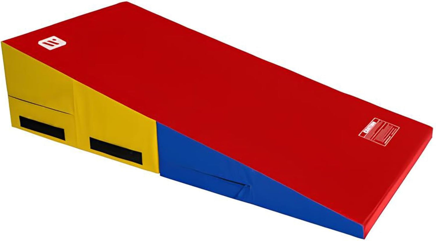 We Sell Mats Gymnastics Incline Mat, Cheese Wedge Skill Shape, Supportive Cushioned Tumbling Mat for Gymnastics, Cheerleading