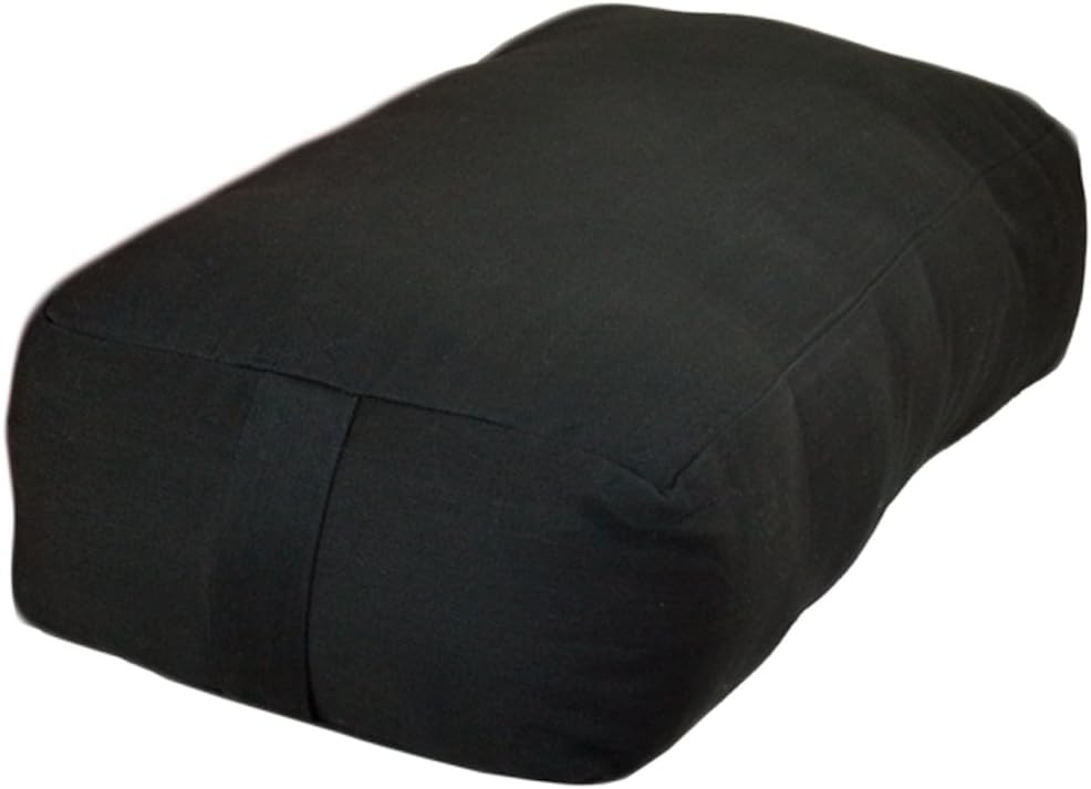 YogaAccessories Small Rectangular Cotton Yoga Bolster