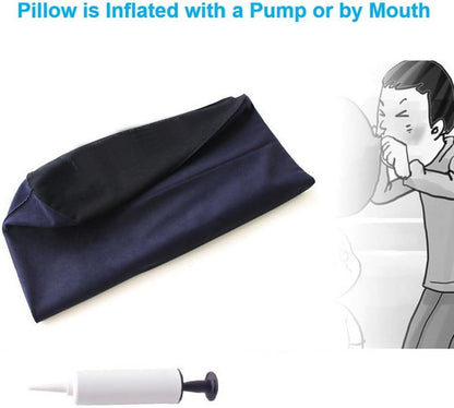 Inflatable Rocking Pillow, Bed Wedges & Body Positioners Pillow, Body Position Cushion, Surface Flocking for Sleeping Traveling Yoga (Breads Shape)