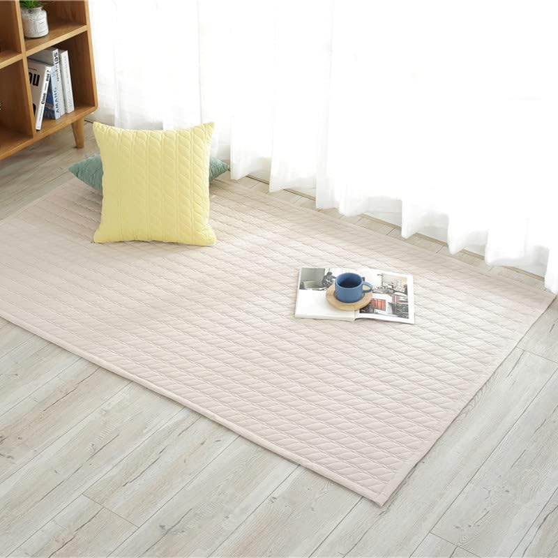 Thick Cotton Yoga Mat 100% Organic Natural Yoga Rug Fitness Rug with Bag for Exercise, Workout Washable 78.8 inches X 27.5 Inches