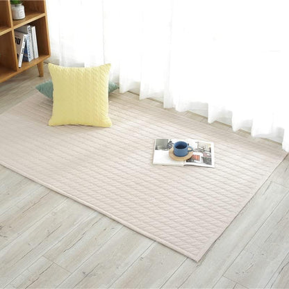 Thick Cotton Yoga Mat 100% Organic Natural Yoga Rug Fitness Rug with Bag for Exercise, Workout Washable 78.8 inches X 27.5 Inches