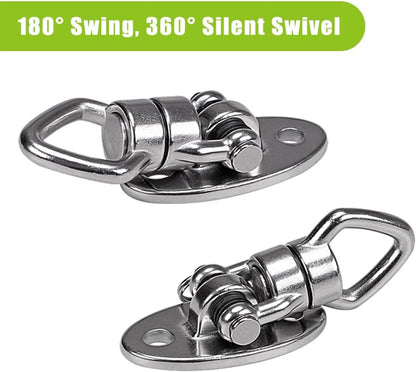 BeneLabel Swing Hanger with Bearing Swivel 800LB Capacity Stainless Steel Ceiling Mount Bracket Hanging Kit for Aerial Silks, Swings, Hammocks, Hanging Chair, Aerial Hoop, Heavy Bag, Yoga Swing