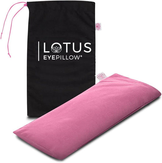 Weighted Lavender Eye Pillow for Women, NOLAVA Includes Free App Meditations, Migraine & Headache Relief, Microwave Hot or Cold Compress, Organic Cotton, French Lavender +Flax Seed, Yoga & Savasana