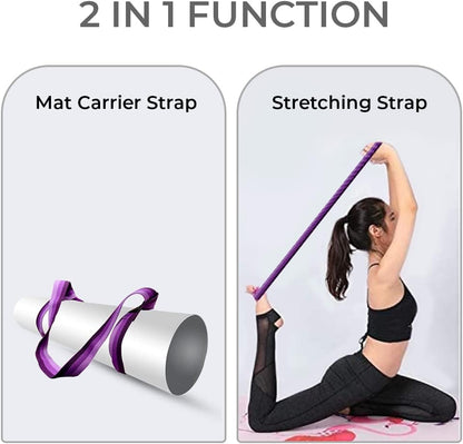 Yoga Mat Carrier Strap | Adjustable Mat Holder Sling for Carrying Mats | Thick & Comfy Texture | Yoga Mat Strap