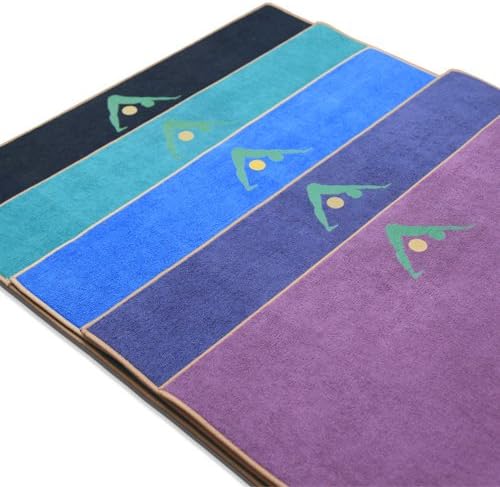 AURORAE Synergy 2in1 Hot Yoga Mat with integrated Non Slip Microfiber Towel. No Slipping No Bunching/Odor Patent Protected, Machine Washable