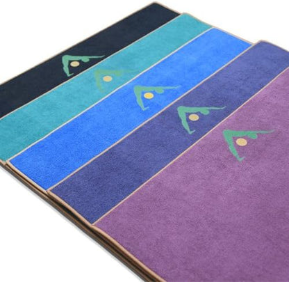 AURORAE Synergy 2in1 Hot Yoga Mat with integrated Non Slip Microfiber Towel. No Slipping No Bunching/Odor Patent Protected, Machine Washable