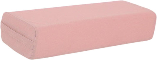 Yoga Bolster Pillow Rectangular,with Carry Handle,Meditation Cushion for Relaxation, Light Pink