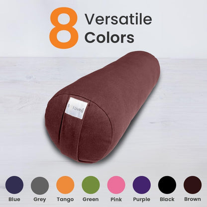 Sol Living Yoga Bolster Pillow Rectangular Meditation Cushion Cotton Meditation Accessories for Restorative Yoga Meditation Pillow Yoga Pillow Firm Body Pillow Bolster Pillow for Legs Removable Cover