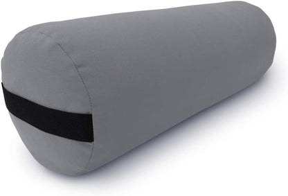 Bean Products Cotton Batting Yoga Bolster - Studio Grade Round or Rectangular Restorative Yoga Pillow for Pilates and Yin Practice - Soft Yet Firm Support with Cotton Cover - Made in The USA