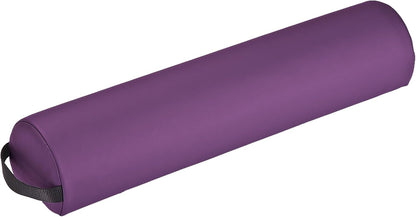 EarthLite Massage Bolster Pillow 3/4 Round – Durable, Easy to Clean 100% PU Upholstery incl. Strap Handle/Professional Quality CFC-Free/Back Pain Relief, Amethyst