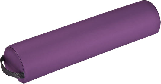 EarthLite Massage Bolster Pillow 3/4 Round – Durable, Easy to Clean 100% PU Upholstery incl. Strap Handle/Professional Quality CFC-Free/Back Pain Relief, Amethyst