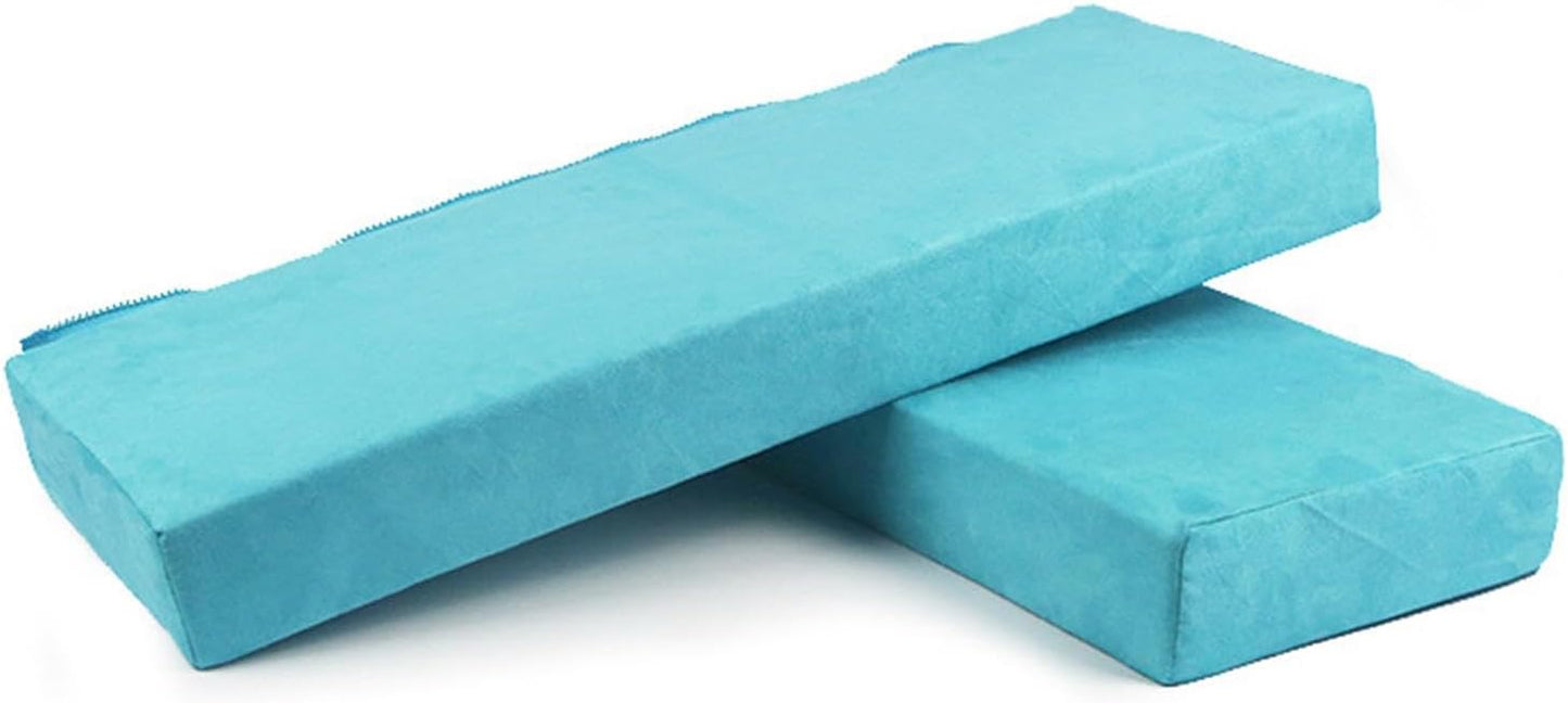 Yoga Bolster Yoga Shoulder Stand Pad for Poses Ergonomic Multipurpose Lightweight Cushion Rectangular Pillow, Blue
