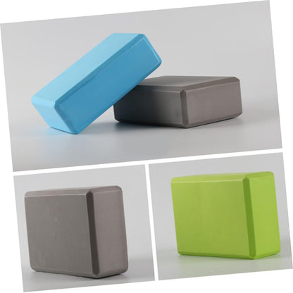 Totority 2 PCS Anti-skid Yoga Blocks High Density EVA Foam Rectangular Bolster Cushions for Stretching Support and Stability Lightweight Exercise Accessories for Home Yoga Practice Grey