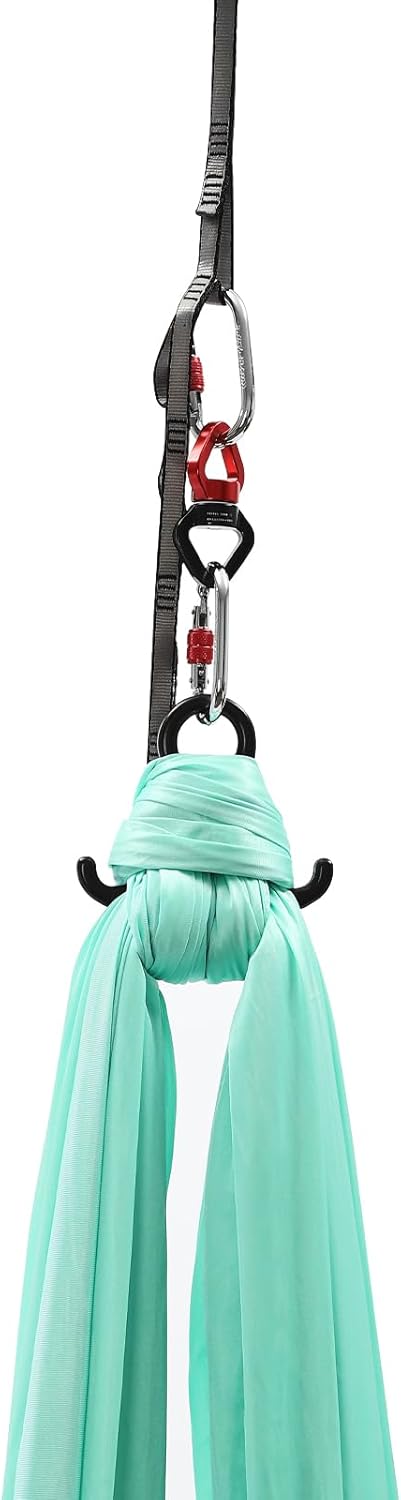 Aerial Silks Equipment, Stretch Aerial Silk Starter Kit for Aerial Acrobatic Dance, Aerial Yoga Hammock
