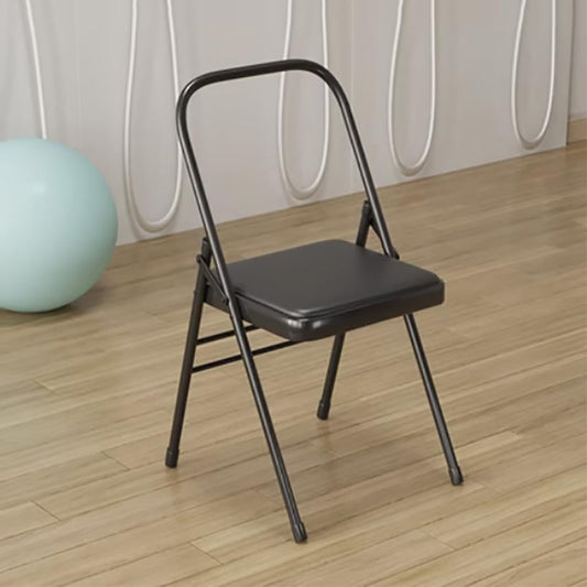 Yoga Folding Chair,Yoga Auxiliary Chair,Iyengar Metal Folding Chair,Reinforced Portable Backless Chair White 31.5in*18.5in*17.3in,Green