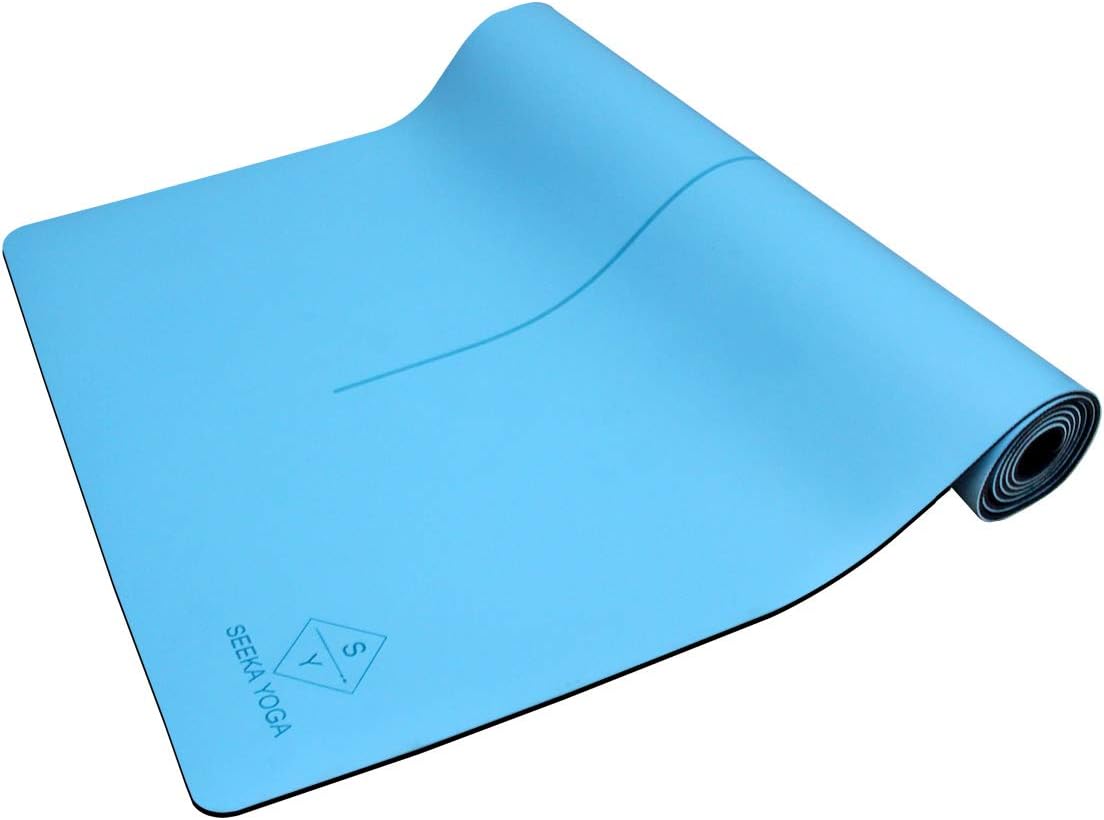 Grippiest Mat - Wet or Dry - Body Alignment. Plants A Tree. Natural Rubber Bottom.Extra Long and Wide for Comfort. Suitable Also for Hot Yoga. (72" x 24" x 4.5mm) Home Workout Mat. Non-slip.